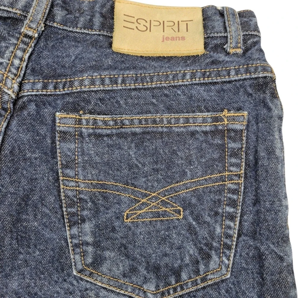 Vintage Esprit Jean Size 30 High Waist Tapered Leg Denim Blue Wash 90s   E222